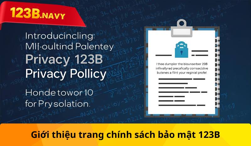 Giới thiệu trang chính sách bảo mật 123B