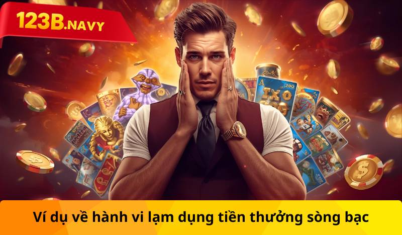 Ví dụ về hành vi lạm dụng tiền thưởng sòng bạc