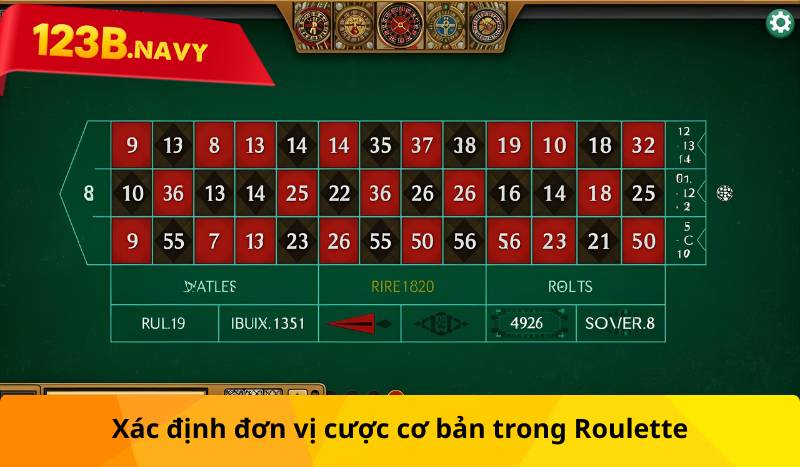 Xác định đơn vị cược cơ bản trong Roulette